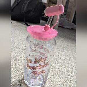 Sheffield Home In My Teacher Era Glass Tumbler with Pencil Topper 